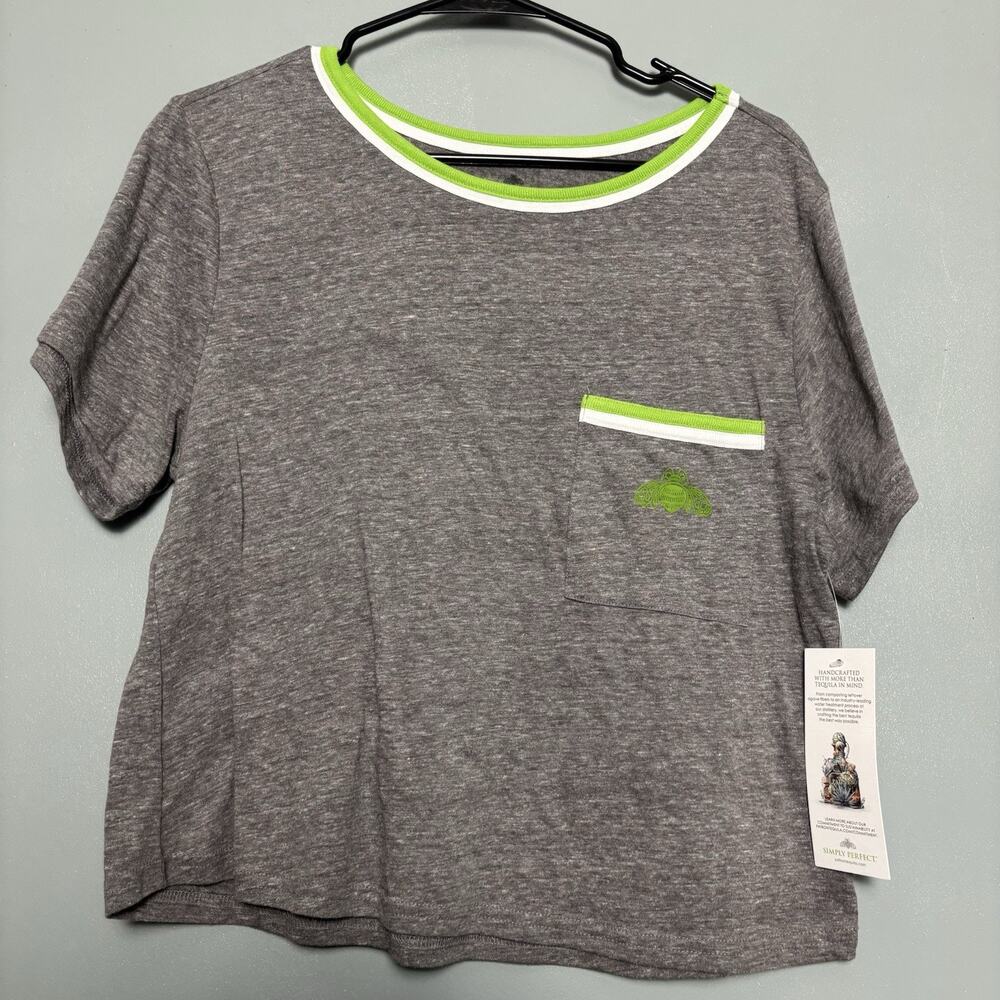 NWT Women’s Patron Tequila Alcohol Oscar Fly Crop Shirt Large New